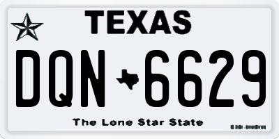 TX license plate DQN6629