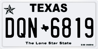 TX license plate DQN6819