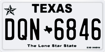 TX license plate DQN6846