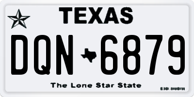 TX license plate DQN6879