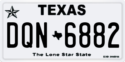 TX license plate DQN6882