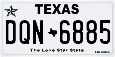 TX license plate DQN6885