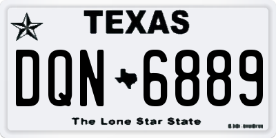 TX license plate DQN6889