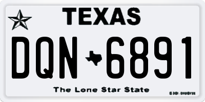 TX license plate DQN6891