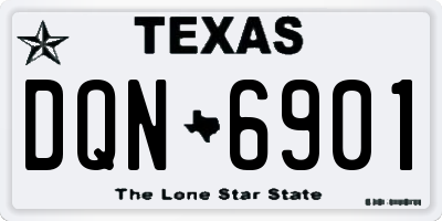 TX license plate DQN6901