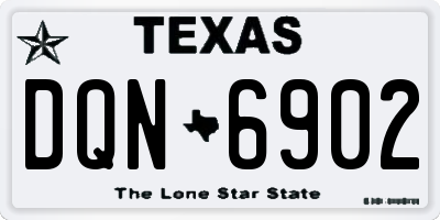 TX license plate DQN6902