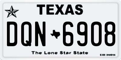 TX license plate DQN6908