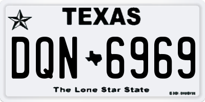 TX license plate DQN6969