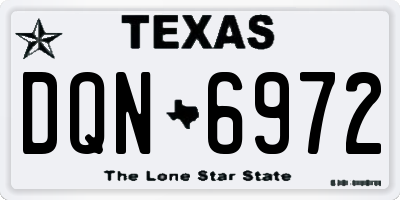 TX license plate DQN6972