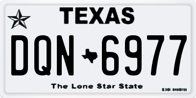 TX license plate DQN6977