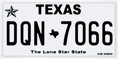 TX license plate DQN7066