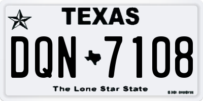 TX license plate DQN7108