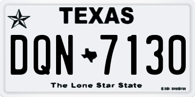 TX license plate DQN7130