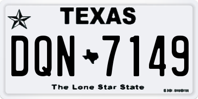 TX license plate DQN7149
