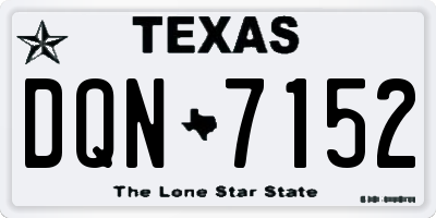 TX license plate DQN7152