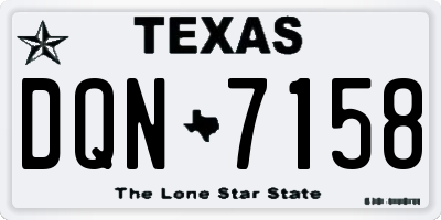 TX license plate DQN7158