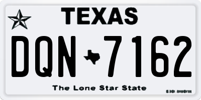 TX license plate DQN7162