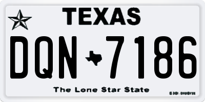 TX license plate DQN7186