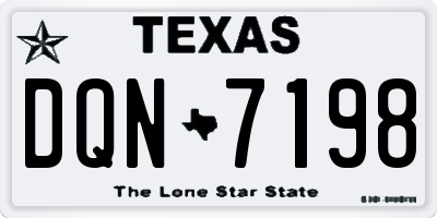 TX license plate DQN7198