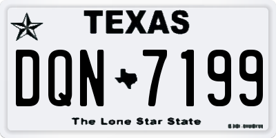 TX license plate DQN7199