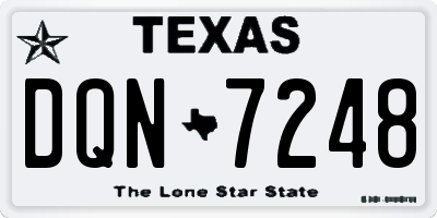 TX license plate DQN7248