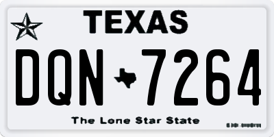 TX license plate DQN7264