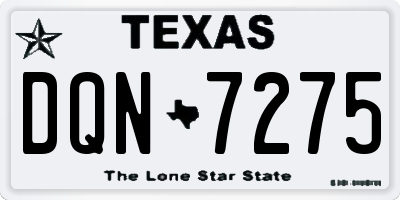 TX license plate DQN7275