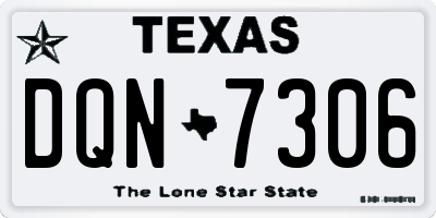 TX license plate DQN7306