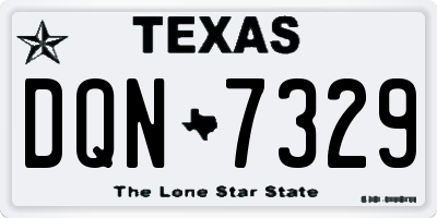 TX license plate DQN7329