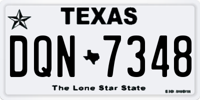 TX license plate DQN7348
