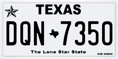 TX license plate DQN7350