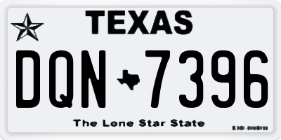 TX license plate DQN7396