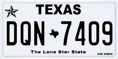 TX license plate DQN7409
