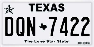 TX license plate DQN7422