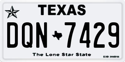TX license plate DQN7429
