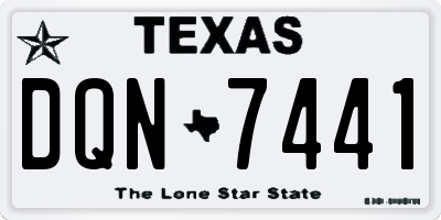 TX license plate DQN7441