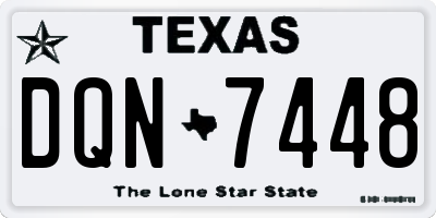 TX license plate DQN7448