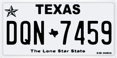TX license plate DQN7459