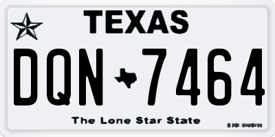 TX license plate DQN7464