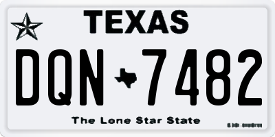 TX license plate DQN7482