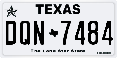 TX license plate DQN7484