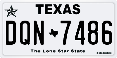 TX license plate DQN7486