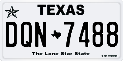 TX license plate DQN7488