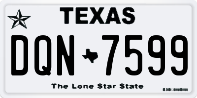 TX license plate DQN7599