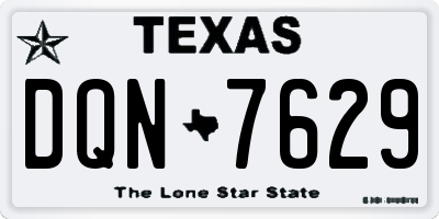 TX license plate DQN7629