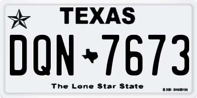TX license plate DQN7673