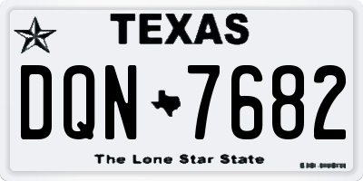 TX license plate DQN7682