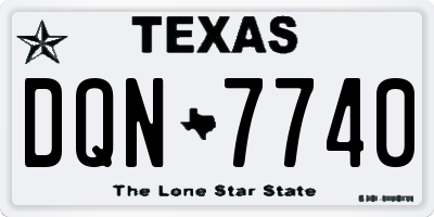 TX license plate DQN7740