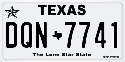 TX license plate DQN7741