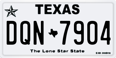 TX license plate DQN7904